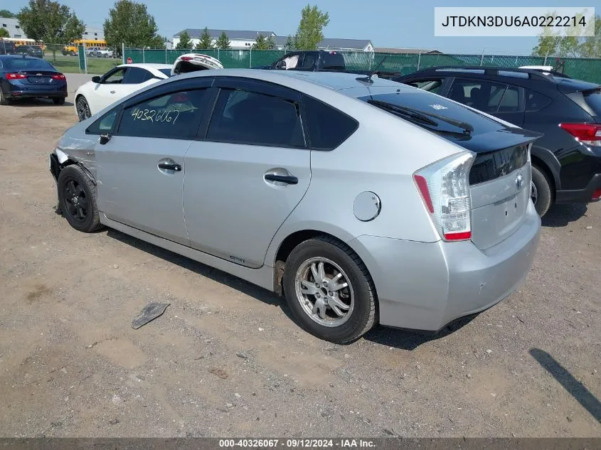 2010 Toyota Prius Ii VIN: JTDKN3DU6A0222214 Lot: 40326067