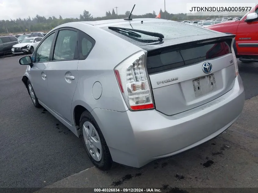 2010 Toyota Prius Ii VIN: JTDKN3DU3A0005977 Lot: 40326834