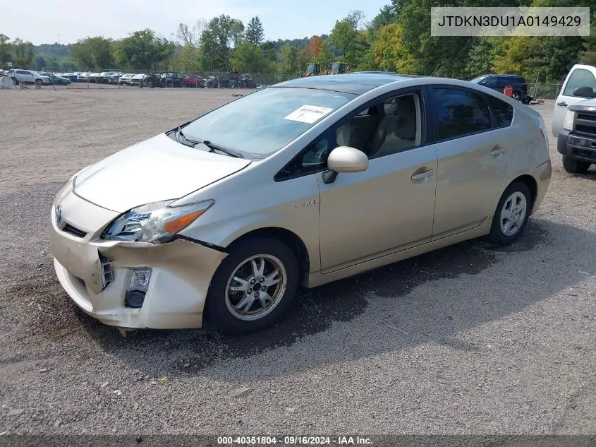 JTDKN3DU1A0149429 2010 Toyota Prius Iii