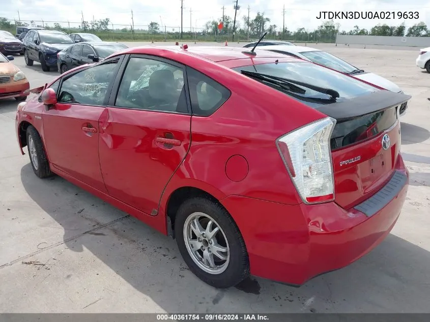 2010 Toyota Prius Ii VIN: JTDKN3DU0A0219633 Lot: 40361754