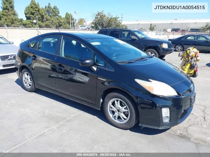 2010 Toyota Prius Iv VIN: JTDKN3DU1A0054515 Lot: 40426876