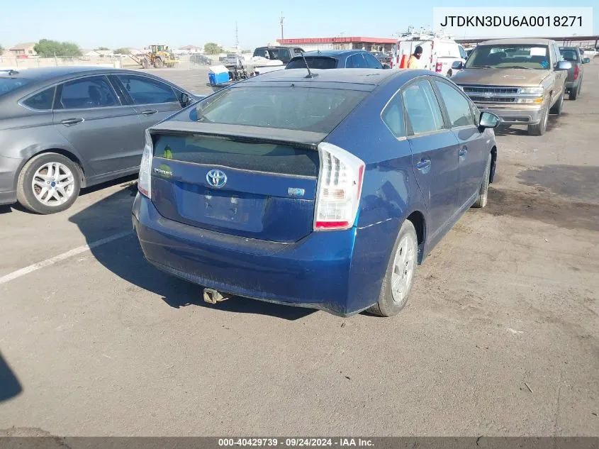 2010 Toyota Prius Ii/Iii/Iv/V/I VIN: JTDKN3DU6A0018271 Lot: 40429739