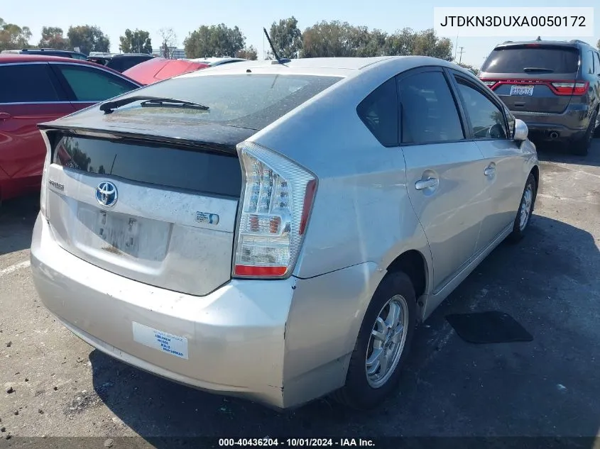 2010 Toyota Prius VIN: JTDKN3DUXA0050172 Lot: 40436204