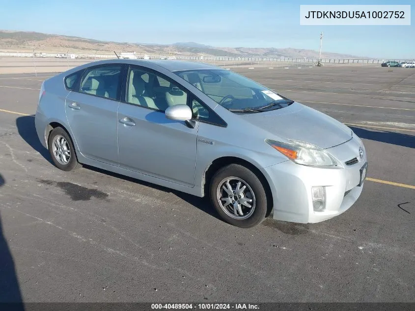 2010 Toyota Prius Iv VIN: JTDKN3DU5A1002752 Lot: 40489504