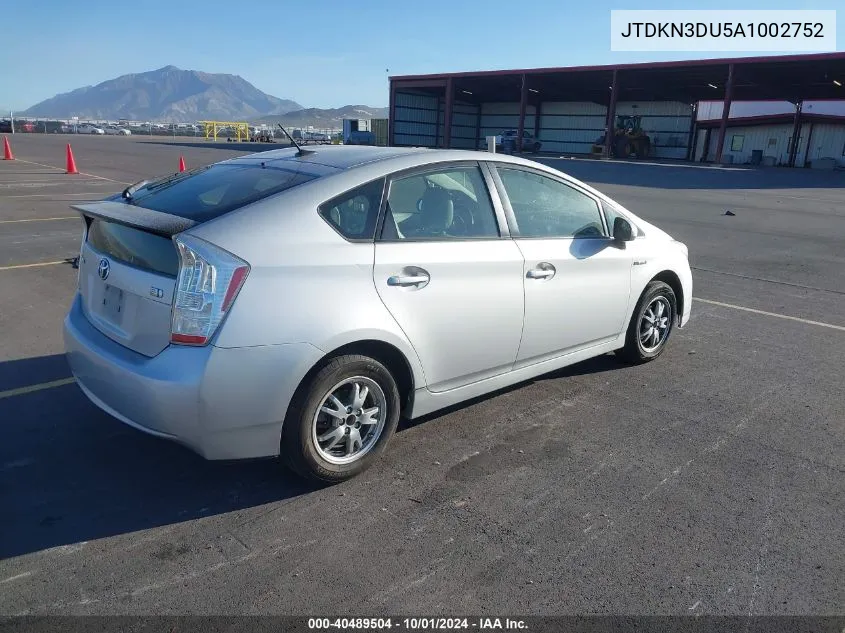 JTDKN3DU5A1002752 2010 Toyota Prius Iv