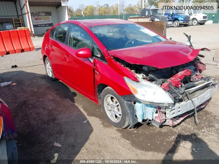 2010 Toyota Prius Ii VIN: JTDKN3DU0A0094505 Lot: 40591220