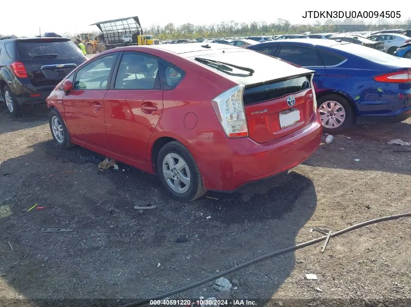 2010 Toyota Prius Ii VIN: JTDKN3DU0A0094505 Lot: 40591220