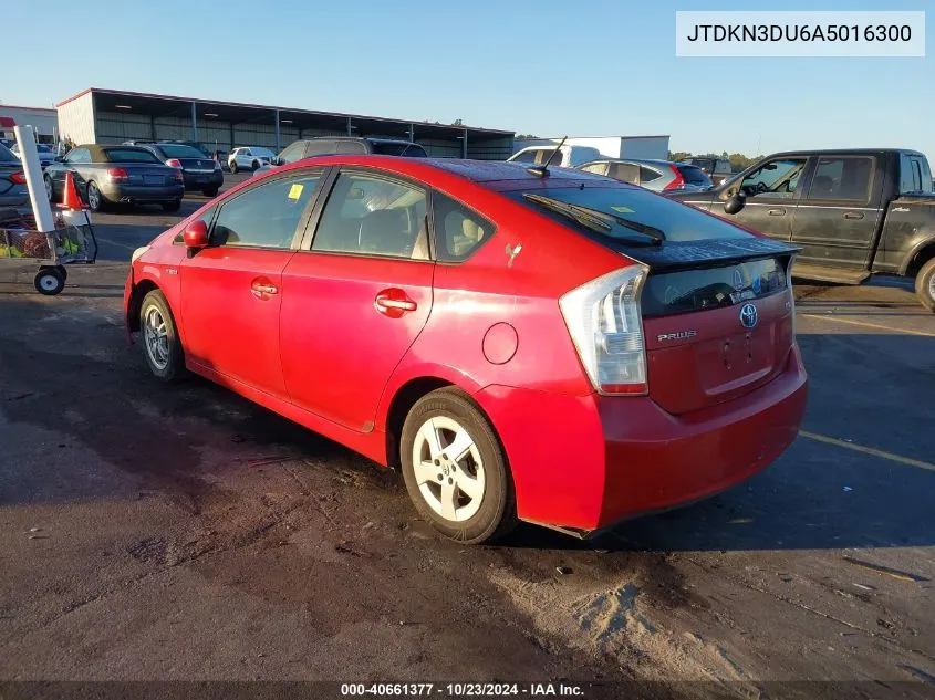 2010 Toyota Prius Iii VIN: JTDKN3DU6A5016300 Lot: 40661377