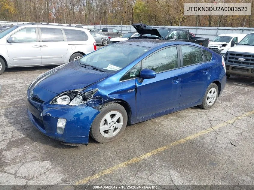 2010 Toyota Prius Ii VIN: JTDKN3DU2A0083523 Lot: 40662047