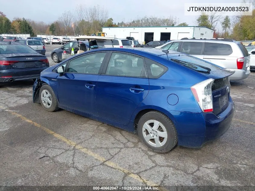 2010 Toyota Prius Ii VIN: JTDKN3DU2A0083523 Lot: 40662047