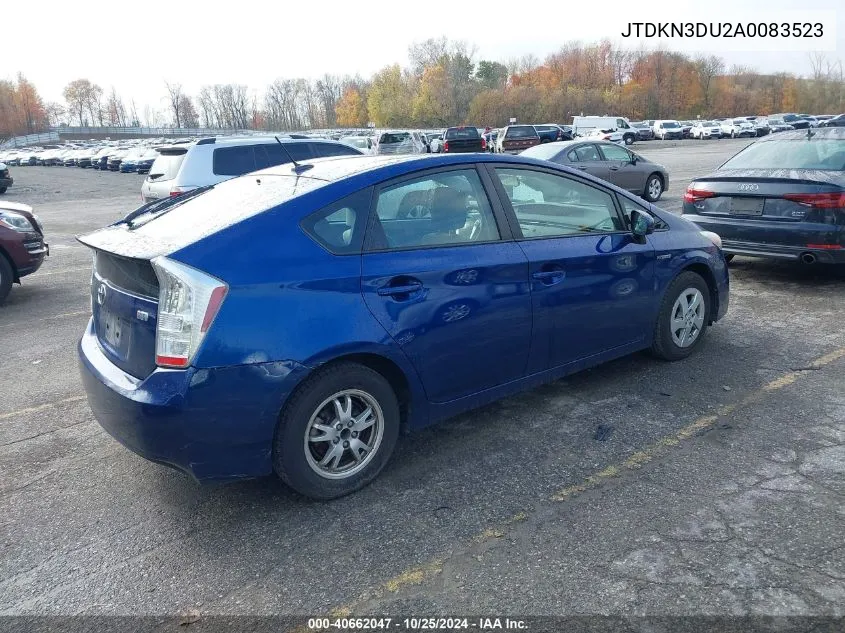 2010 Toyota Prius Ii VIN: JTDKN3DU2A0083523 Lot: 40662047