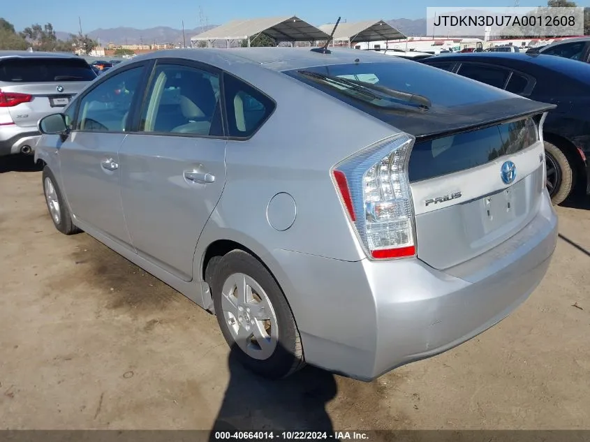 2010 Toyota Prius Iii VIN: JTDKN3DU7A0012608 Lot: 40664014