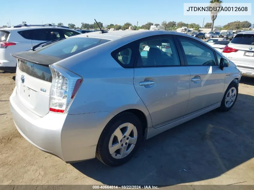 2010 Toyota Prius Iii VIN: JTDKN3DU7A0012608 Lot: 40664014