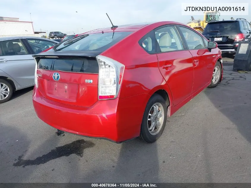 2010 Toyota Prius Iv VIN: JTDKN3DU1A0091614 Lot: 40678364