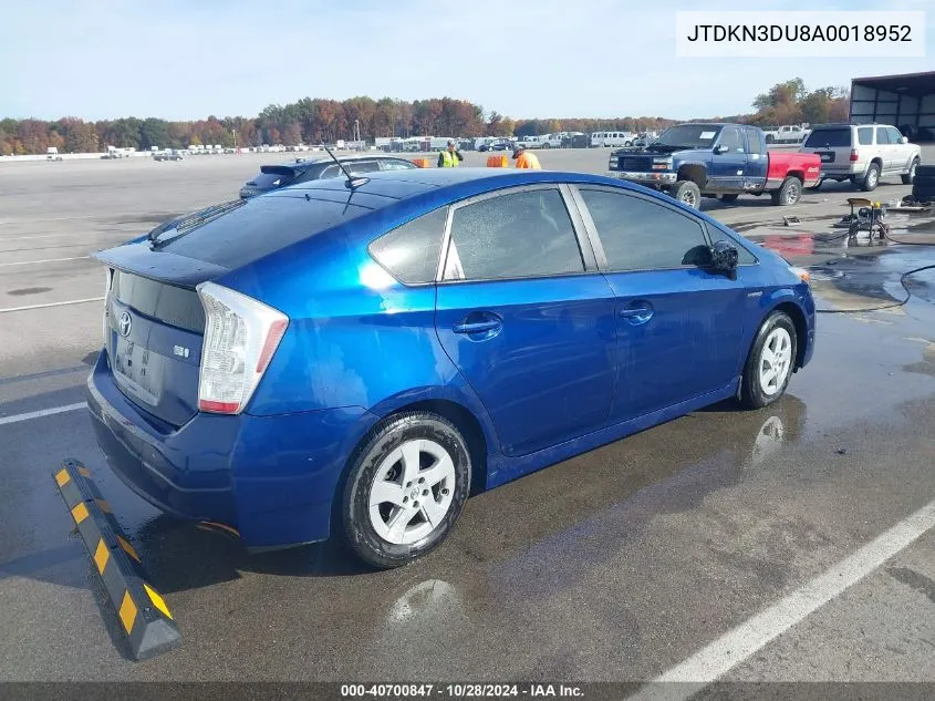 JTDKN3DU8A0018952 2010 Toyota Prius Iii