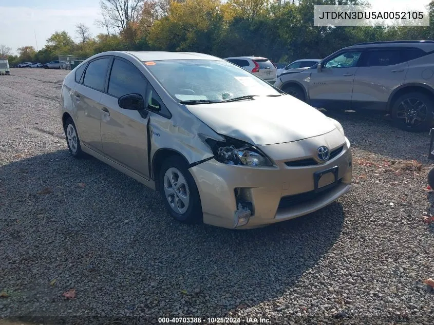 2010 Toyota Prius Iv VIN: JTDKN3DU5A0052105 Lot: 40703388