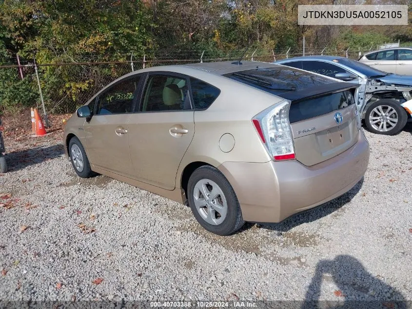 JTDKN3DU5A0052105 2010 Toyota Prius Iv