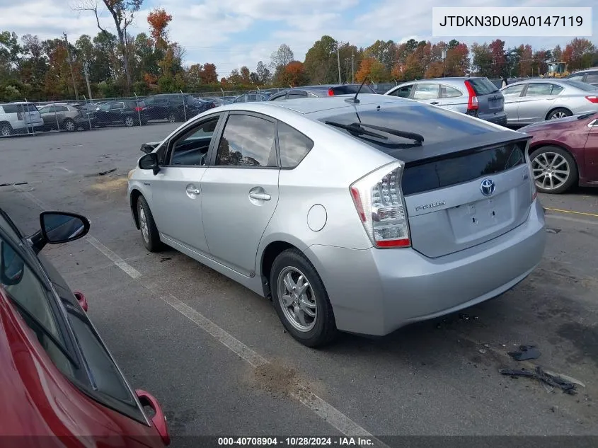 2010 Toyota Prius Iii VIN: JTDKN3DU9A0147119 Lot: 40708904