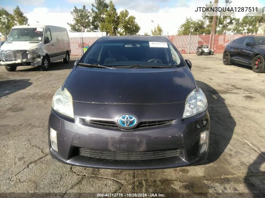 2010 Toyota Prius Ii VIN: JTDKN3DU4A1287511 Lot: 40712770