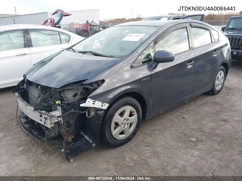 JTDKN3DU4A0086441 2010 Toyota Prius Ii