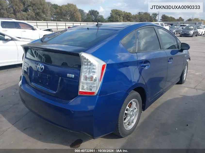 2010 Toyota Prius Iv VIN: JTDKN3DUXA0090333 Lot: 40722861