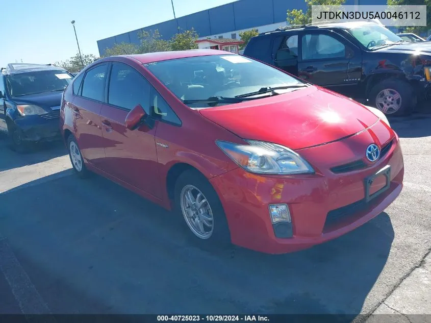 2010 Toyota Prius Ii VIN: JTDKN3DU5A0046112 Lot: 40725023