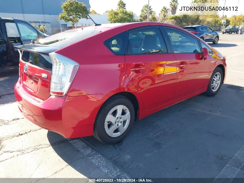 2010 Toyota Prius Ii VIN: JTDKN3DU5A0046112 Lot: 40725023