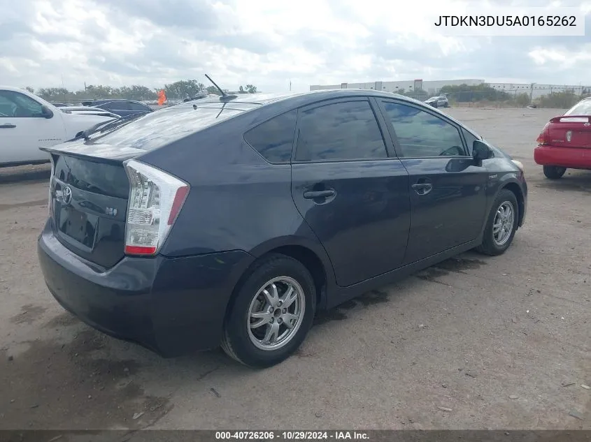 2010 Toyota Prius Ii VIN: JTDKN3DU5A0165262 Lot: 40726206