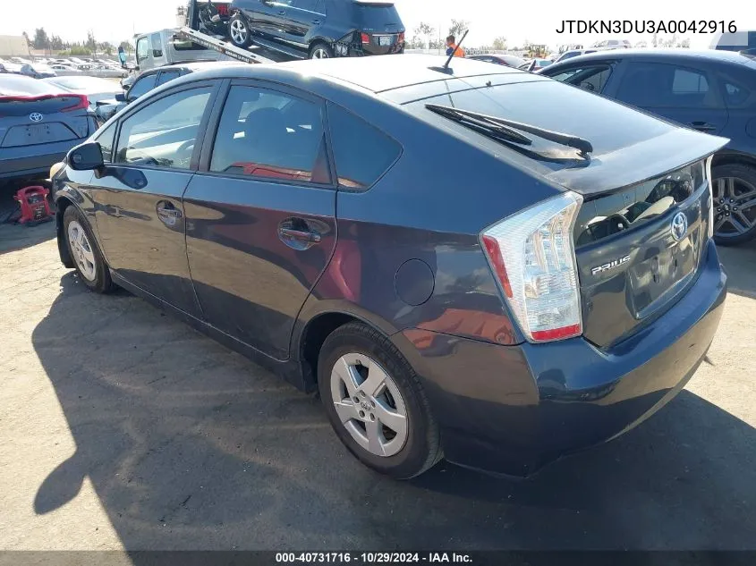 2010 Toyota Prius Ii VIN: JTDKN3DU3A0042916 Lot: 40731716