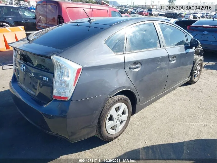 2010 Toyota Prius Ii VIN: JTDKN3DU3A0042916 Lot: 40731716