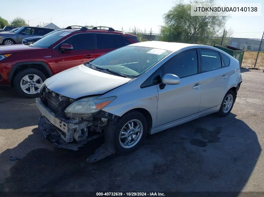 2010 Toyota Prius Ii VIN: JTDKN3DU0A0140138 Lot: 40732639