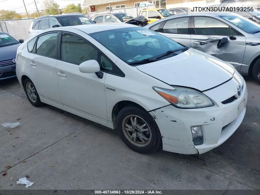 2010 Toyota Prius Ii VIN: JTDKN3DU7A0193256 Lot: 40734963