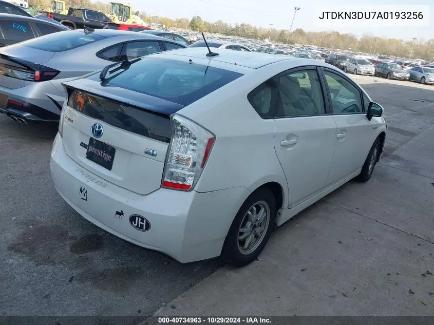 2010 Toyota Prius Ii VIN: JTDKN3DU7A0193256 Lot: 40734963