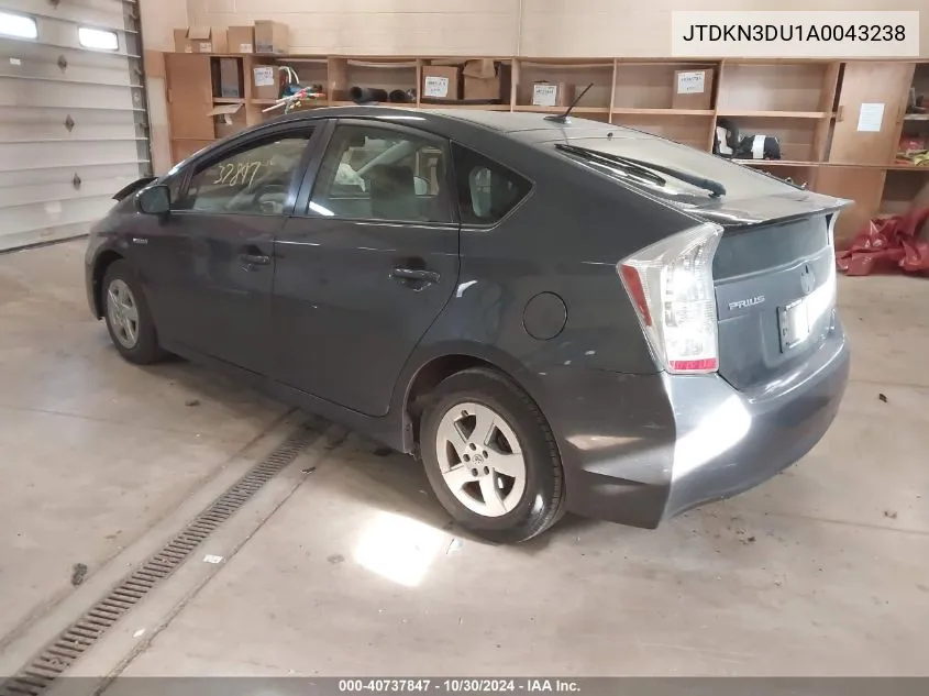 2010 Toyota Prius Ii VIN: JTDKN3DU1A0043238 Lot: 40737847