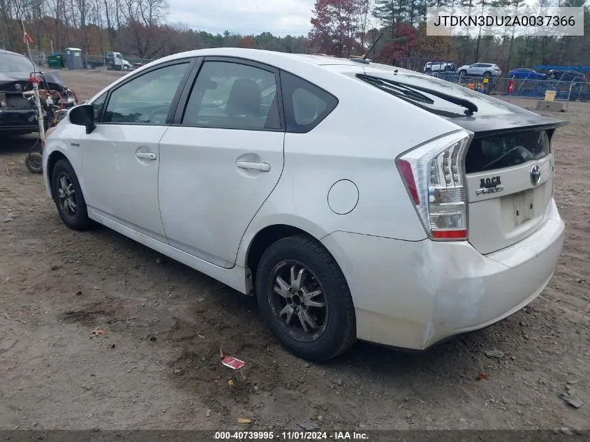 2010 Toyota Prius Ii VIN: JTDKN3DU2A0037366 Lot: 40739995