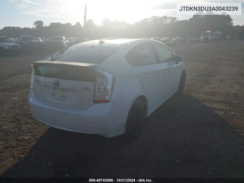 JTDKN3DU3A0043239 2010 Toyota Prius Iv