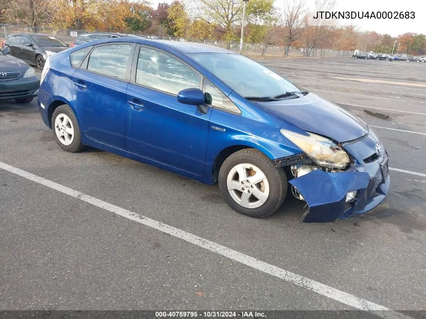 2010 Toyota Prius Iv VIN: JTDKN3DU4A0002683 Lot: 40759795