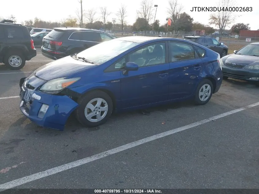 JTDKN3DU4A0002683 2010 Toyota Prius Iv