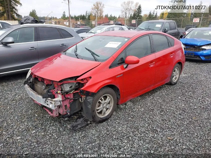 2010 Toyota Prius Ii VIN: JTDKN3DU7A0110277 Lot: 40763041