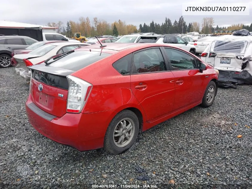 2010 Toyota Prius Ii VIN: JTDKN3DU7A0110277 Lot: 40763041