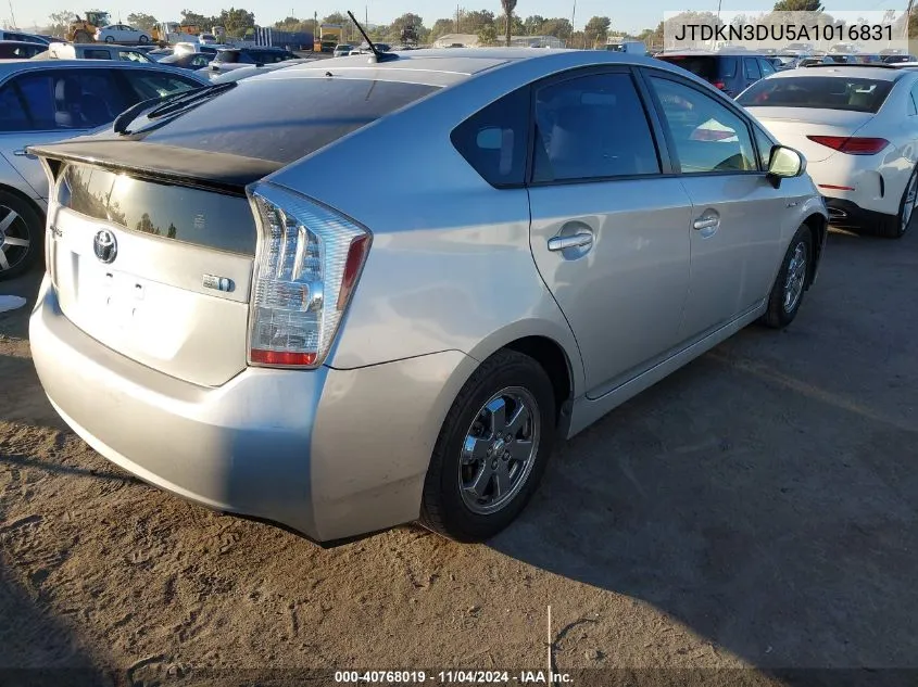 2010 Toyota Prius Iv VIN: JTDKN3DU5A1016831 Lot: 40768019