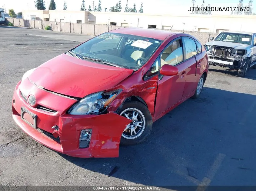 JTDKN3DU6A0171670 2010 Toyota Prius Ii