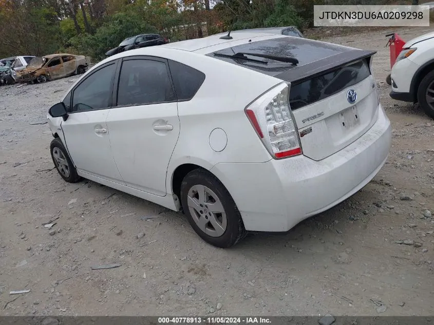 2010 Toyota Prius Ii VIN: JTDKN3DU6A0209298 Lot: 40778913