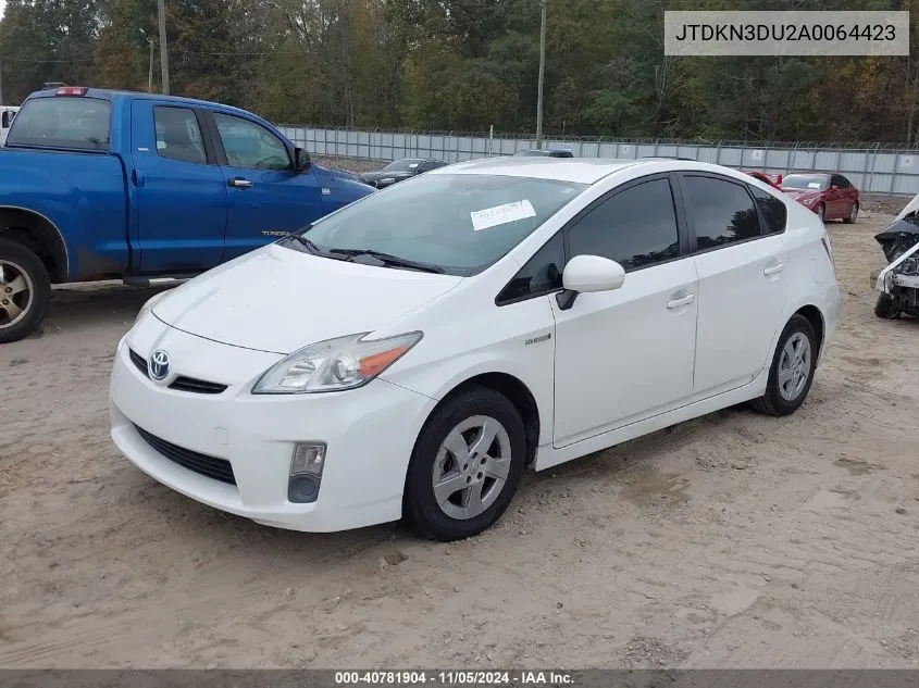 2010 Toyota Prius Ii VIN: JTDKN3DU2A0064423 Lot: 40781904