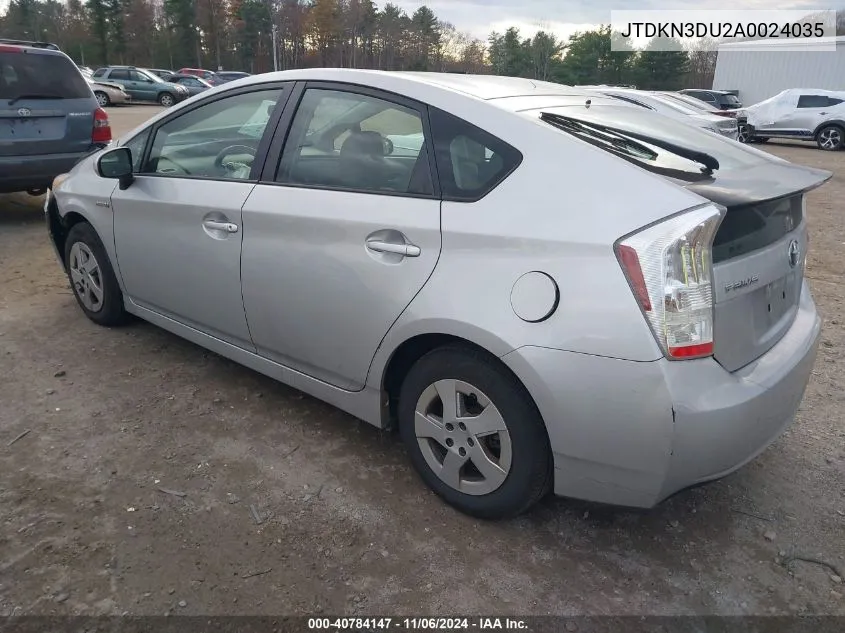 2010 Toyota Prius Iii VIN: JTDKN3DU2A0024035 Lot: 40784147