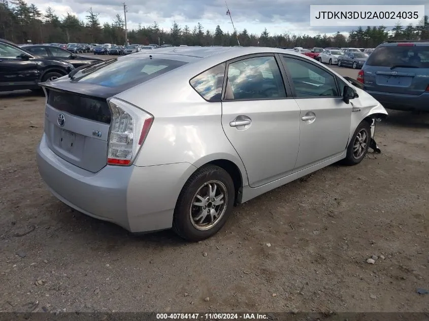 2010 Toyota Prius Iii VIN: JTDKN3DU2A0024035 Lot: 40784147