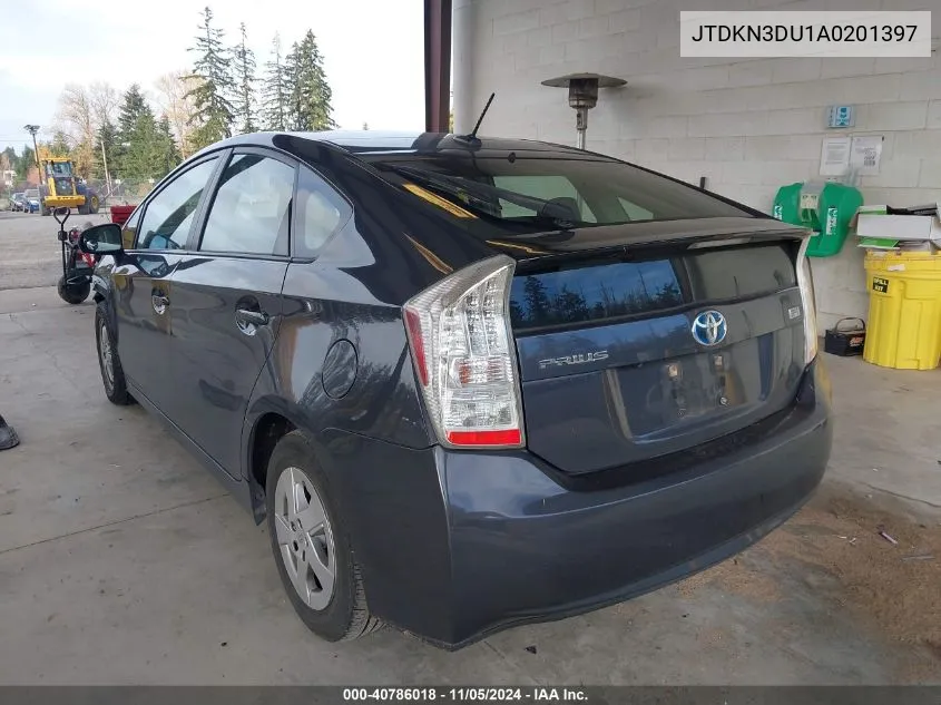 2010 Toyota Prius Iii VIN: JTDKN3DU1A0201397 Lot: 40786018