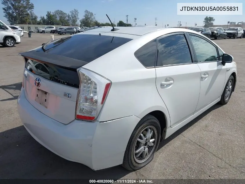 2010 Toyota Prius Iv VIN: JTDKN3DU5A0055831 Lot: 40820060