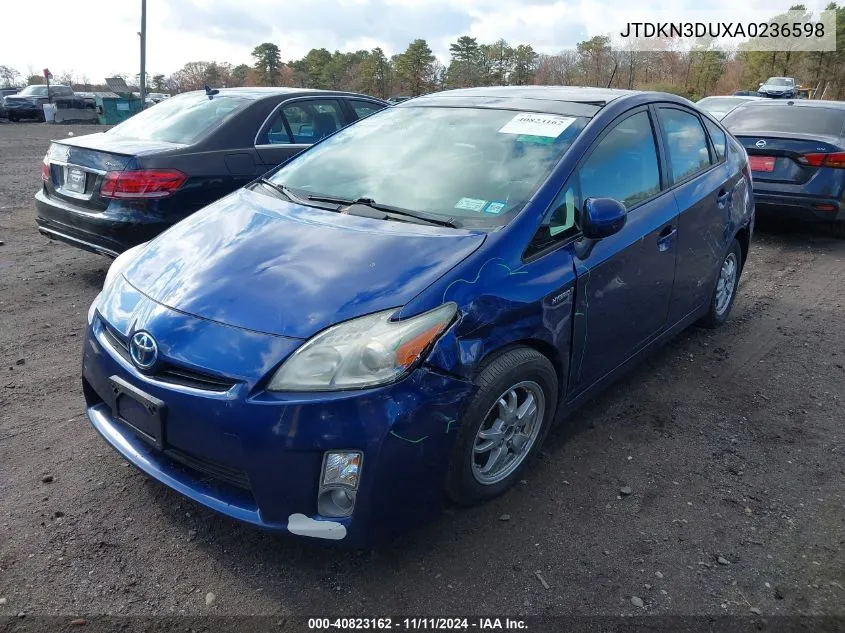 2010 Toyota Prius VIN: JTDKN3DUXA0236598 Lot: 40823162