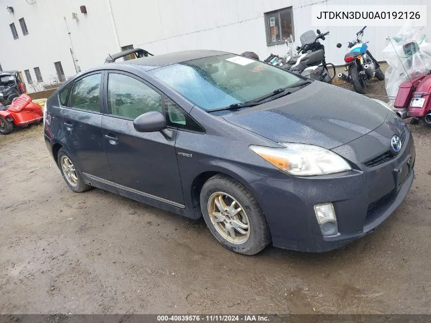 2010 Toyota Prius Iii VIN: JTDKN3DU0A0192126 Lot: 40839576